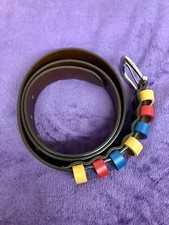 Cintura Marrone Fantasia Pelle Donna Regalo Alviero Martini Colorata Originale