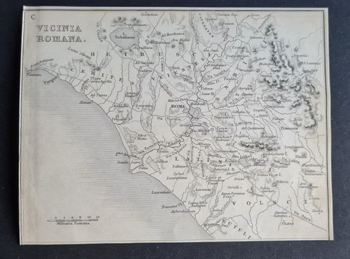 Antica mappa vicinia - antica, di
