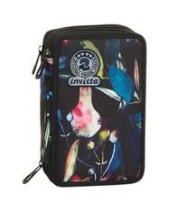 Astuccio 3 scomparti ZIP Invicta WILDFLOWERS