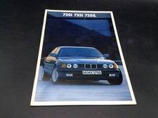 DEPLIANT AUTO VINTAGE BMW 730i 735i 735iL   ITALIANO DATI TECNICI 1987 