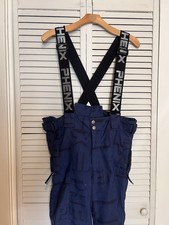 Pantaloni uomo PHENIX blu vintage impermeabili sci alpino neve bavaglino taglia XL