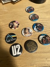 Lotto Spille Vintage Pop Rock U2 Pink Floid Madonna Pollice Steven Collezione