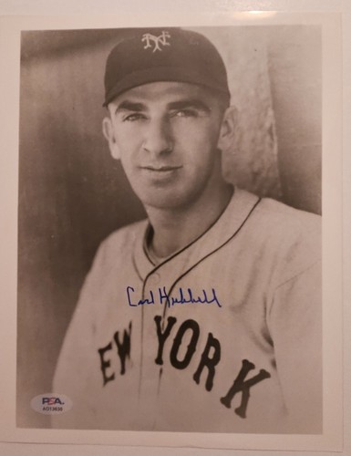 Carl hubbell autografo - carl,