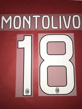 KIT MONTOLIVO 18 BIANCO X MAGLIA CALCIO MILAN NUOVO NEW 
