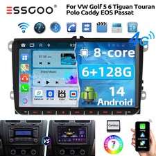 Autoradio 6+128 GB Android 14 Carplay NAVI per VW GOLF 5 6 Touran EOS Tiguan Polo
