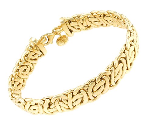 Bracciale bizantina 18ct oro - bracciale,
