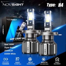 2x 15000LM H4 Faro LED 72W Omologazione Lampada Distanza Auto 1:1 Alogeno Xenon