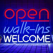Insegna neon aperta walk - neon, ins