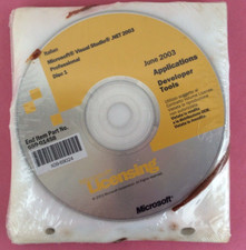 software MICROSOFT Visual Studio NET 2003 Professional