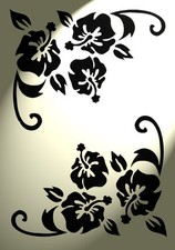 Stencil Fiore Angolo Floreale