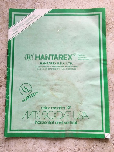 Hantarex mtc900 monitor - hantarex, mtc900/e