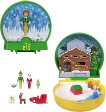 Polly Pocket ELF Compact Playset Inc Buddy The Elf, Babbo Natale & Pappa Elf Figure