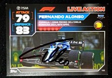 F1 CARD Topps autografo FERNANDO ALONSO Alpine BWT hand SIGNED wet tyre