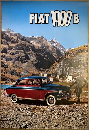 Fiat 1900 poster manifesto - fiat,