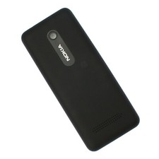 Nokia 206 cover batteria posteriore + vetro fotocamera nero custodia posteriore originale