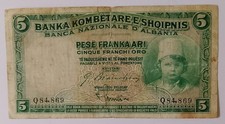  Albania 5 Franga Ari 1926 P#2