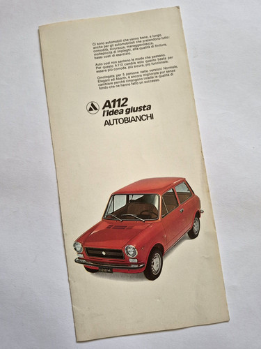 Autobianchi a112 depliant - autobianchi,