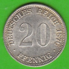 Moneta Impero 20 Pfennig 1876