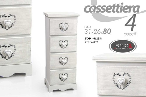 Cassettiera cuore slim - cuore,