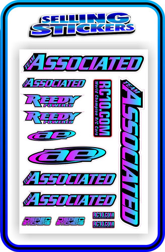 Team associated stickers - team,