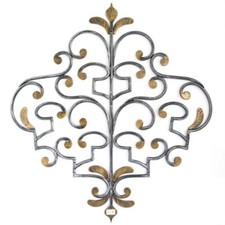 Attaccapanni APPENDIABITO FERRO BATTUTO SCOMPARSA 5 POSTI NERO ORO DA PARETE