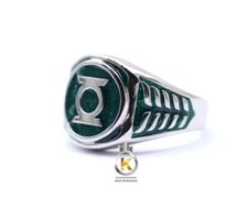Anello verde argento lanterna
