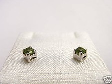 orecchini argento peridoto 3,5 Earrings Swarovski stone