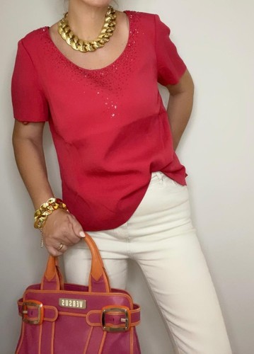 Blusa elegante pura seta - blusa,