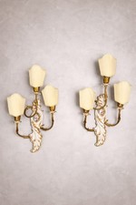 Coppia di applique Capodimonte