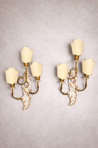 Coppia applique capodimonte - di,