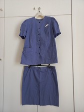 Completo Tailleur  donna giacca e gonna color lilla in cotone freschissimo