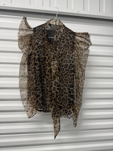 Blusa trasparente stampa