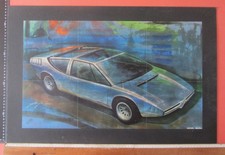 ALFA ROMEO IGUANA-GIUGIARO-POSTER ORIGINALE DELL'EPOCA SU CARTONE RIGIDO- 50X70-