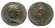 Brumus - Traiano (98-117), Roma. Æ Sesterzio (34mm). R.: Felicitas SPL/BB