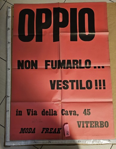 Manifesto viterbo 1980 negozio - manifesto,