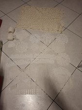 Lotto Stock 40 centrini fatti a mano uncinetto pizzo ricamo vintage antichi