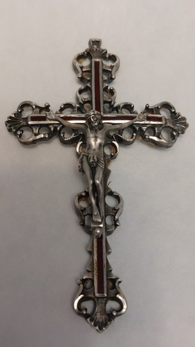 Vecchio crocefisso argento - crocefisso,