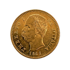 Moneta oro 20 lire 0,900 1881