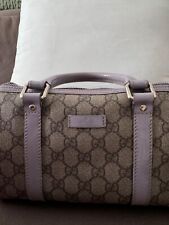 Borsa Gucci bauletto piccolo, color beige e lilla 