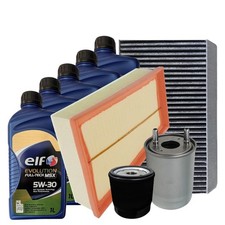 Kit Tagliando Renault Megane III 1.5 dCi 4 Filtri Aria 5 Litri Olio 5W30 ELF MSX