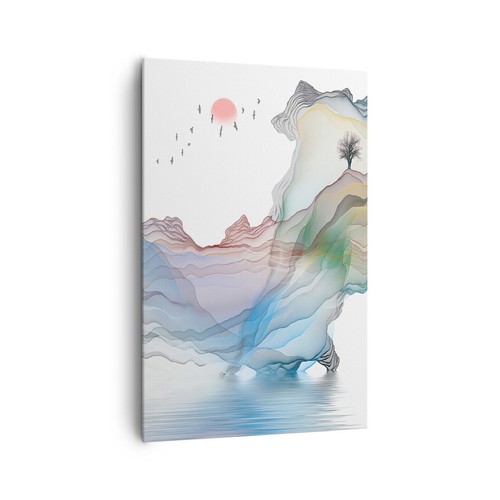 Quadro tela 80x120cm onde - quadro,