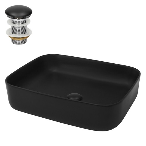 Lavabo ceramica nero con - lavabo,