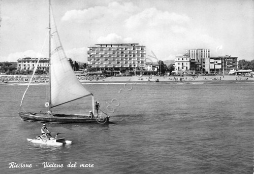 Cartolina riccione vista dal - riccione,