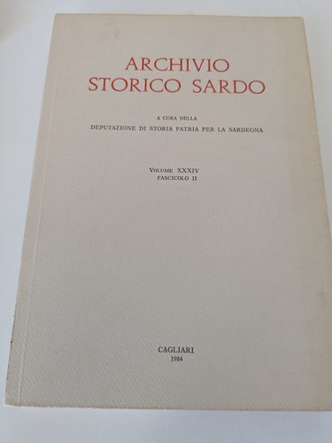 Archivio storico sardo xxxiv - sardo, xxxiv-2