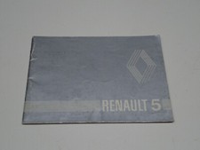 RENAULT 5 LIBRETTO MANUALE USO E MANUTENZIONE 1980