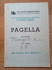 PAGELLA FASCISTA  UMANITARIA