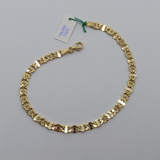 BRACCIALE DA UOMO A MAGLIA GRUMETTA  IN ORO GIALLO 18KT 4,4 GRAMMI (8322)