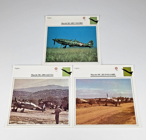 Wwii italian fighter cards - wwii,