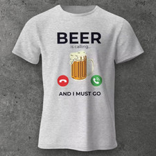 T-shirt uomo birra che chiama