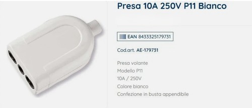 Presa volante modello p11 - presa, 10a